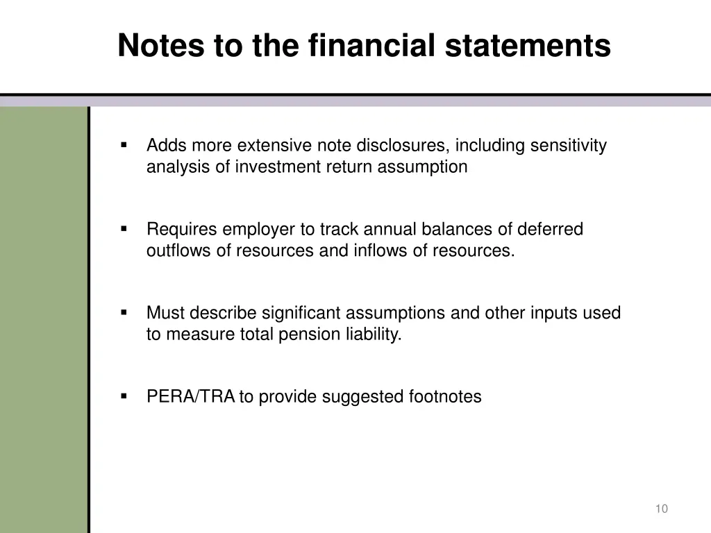 notes to the financial statements