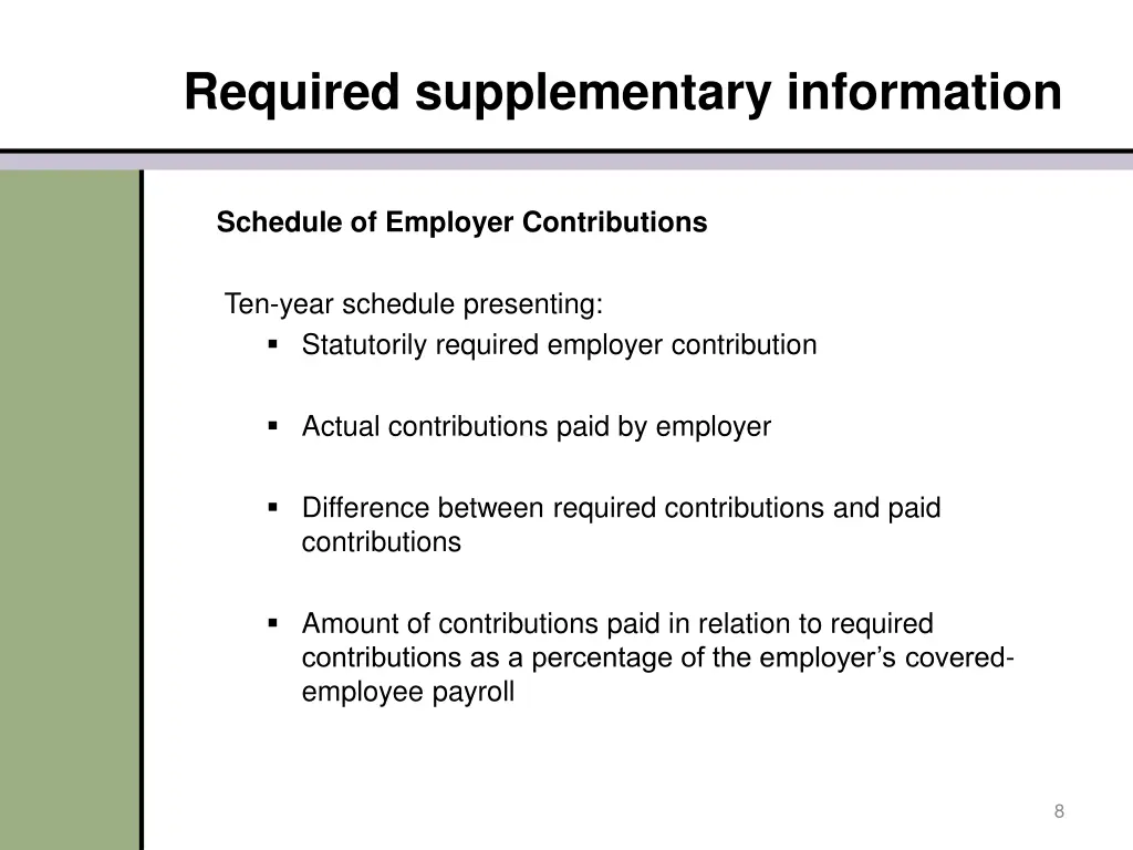 required supplementary information 2