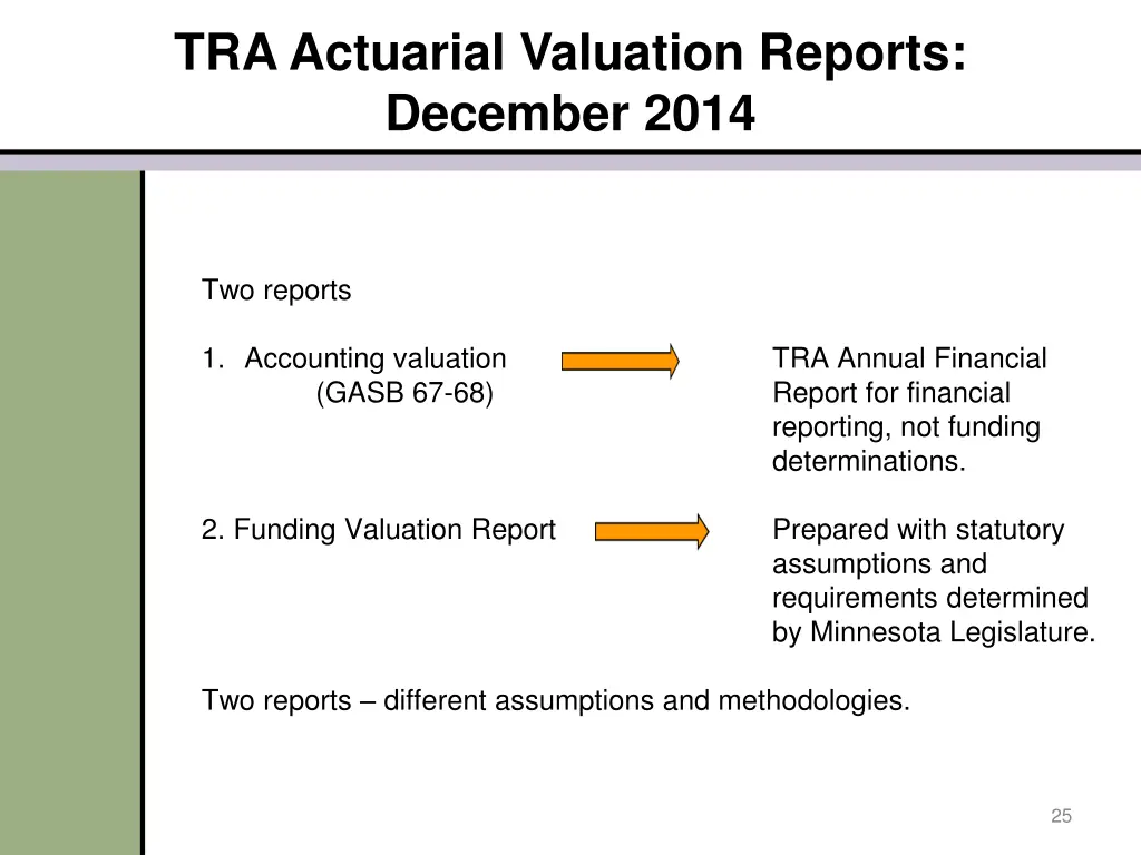 tra actuarial valuation reports december 2014