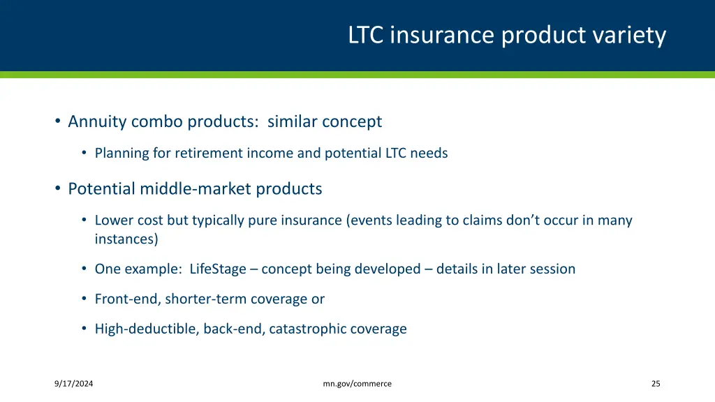 ltc insurance product variety 3