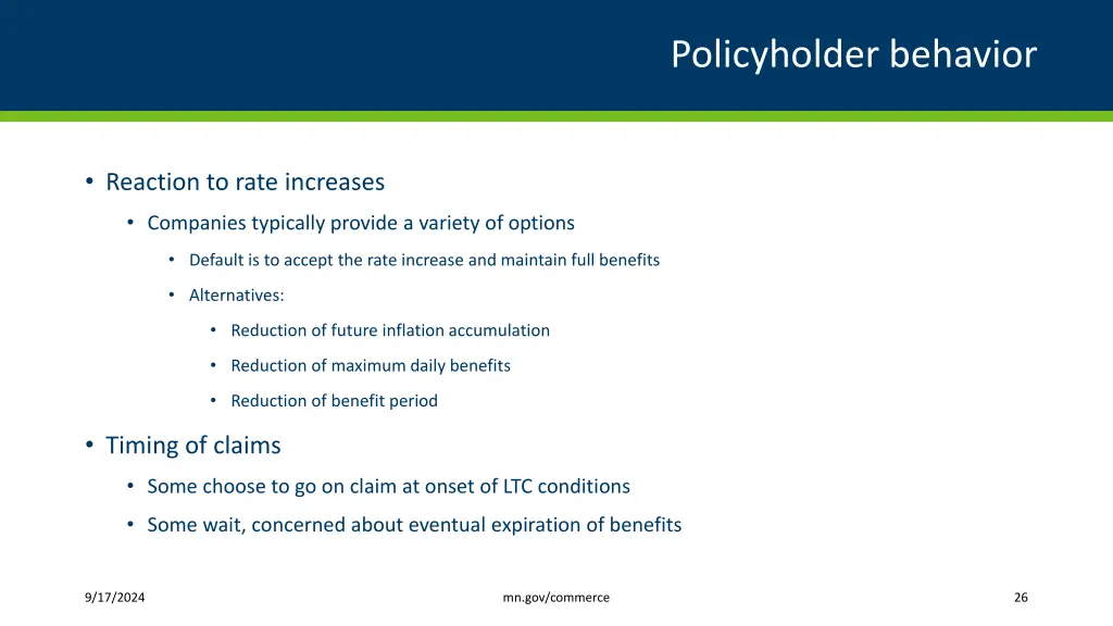 policyholder behavior