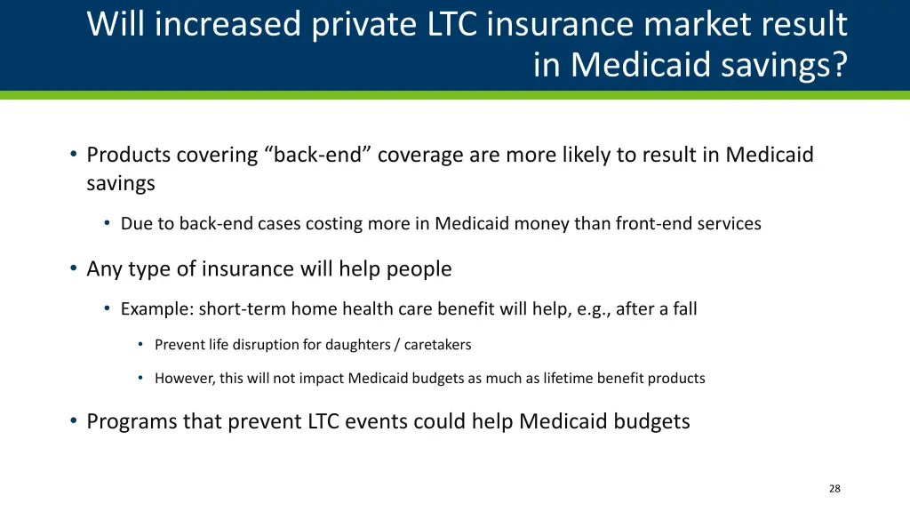 will increased private ltc insurance market result