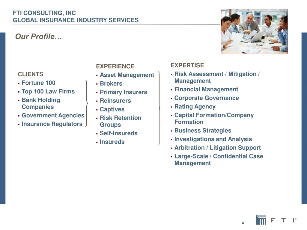 fti consulting inc global insurance industry 3