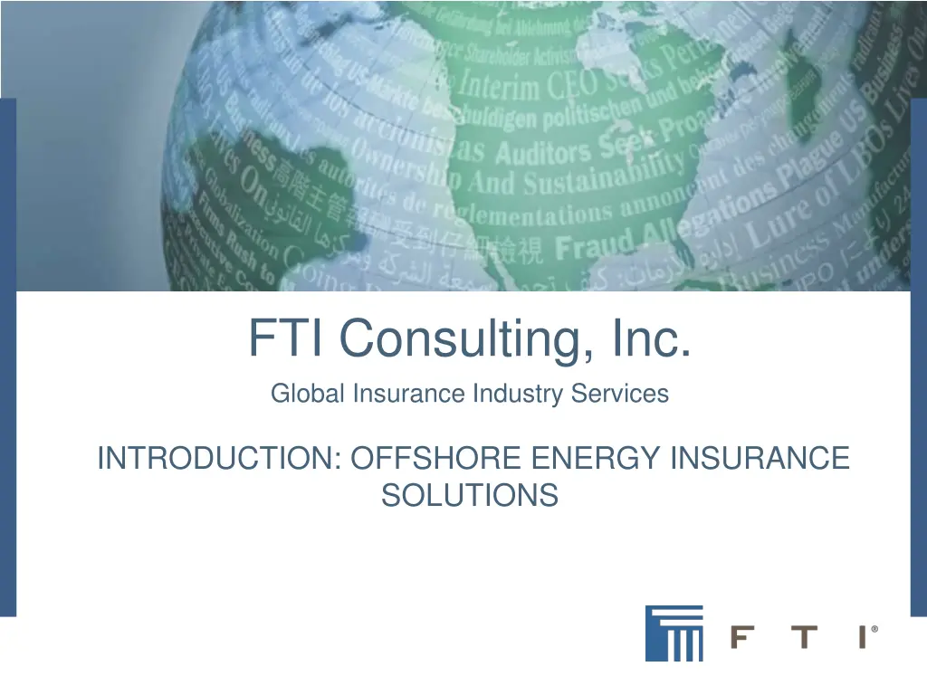 fti consulting inc global insurance industry 4