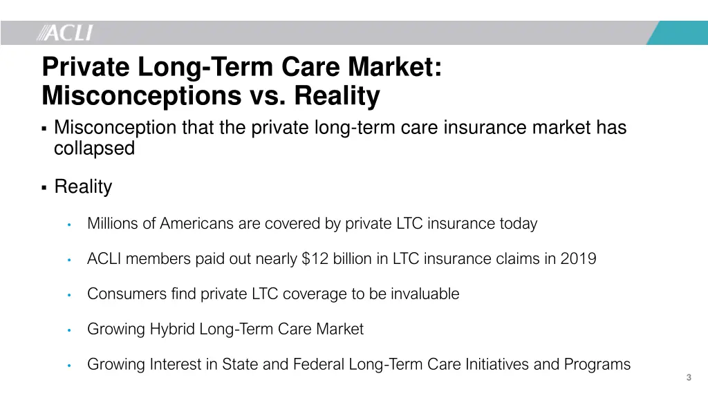 private long term care market misconceptions