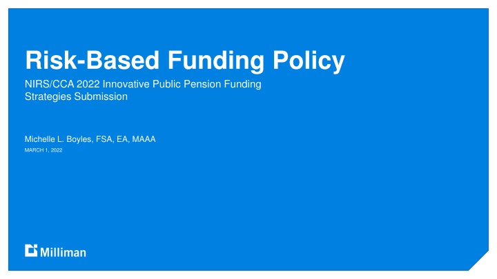 risk based funding policy