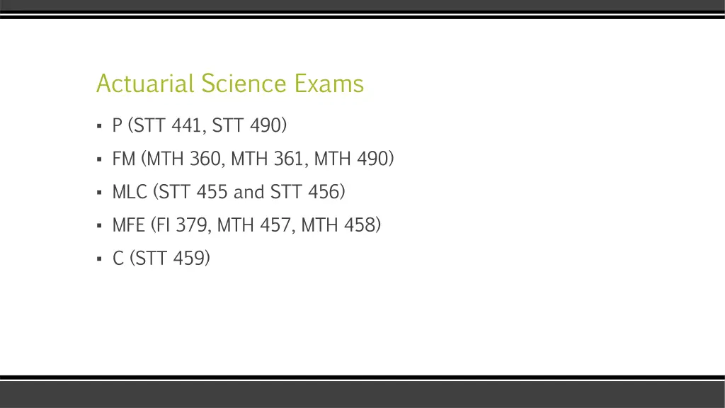 actuarial science exams