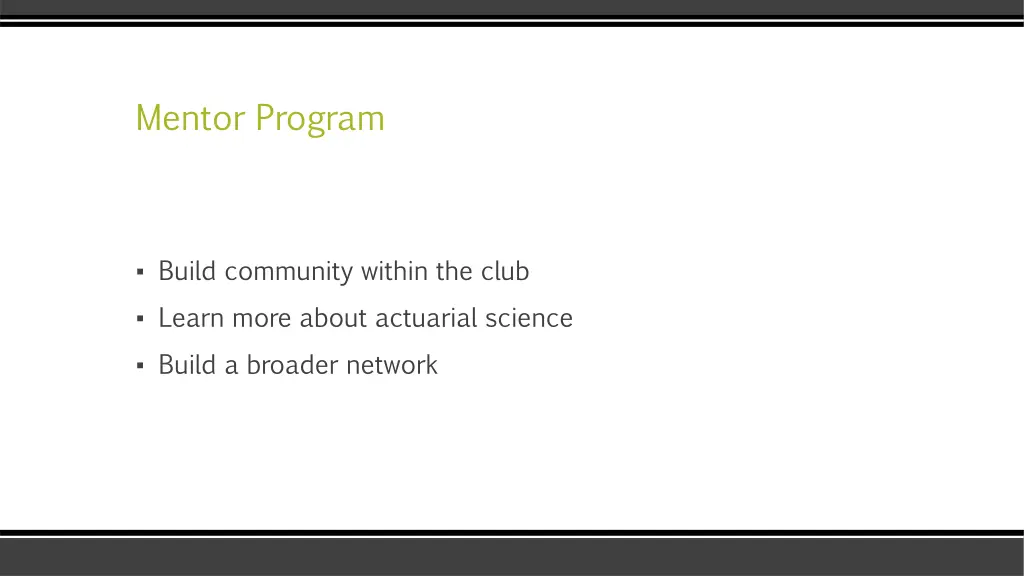 mentor program