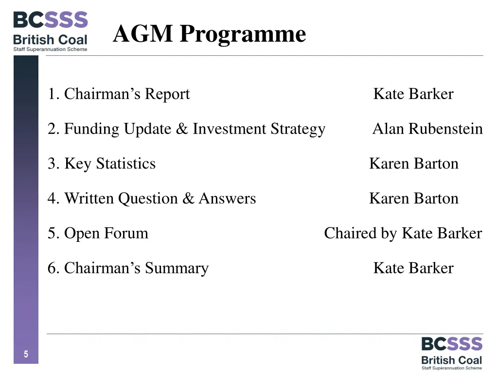 agm programme