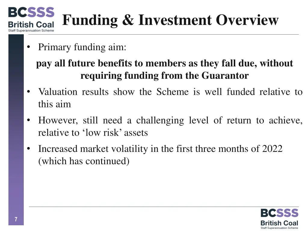 funding investment overview