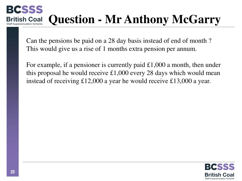 question mr anthony mcgarry