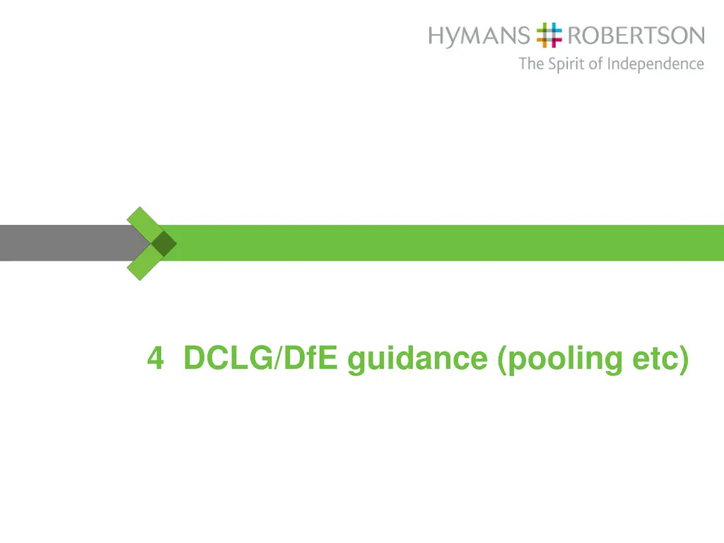 4 dclg dfe guidance pooling etc