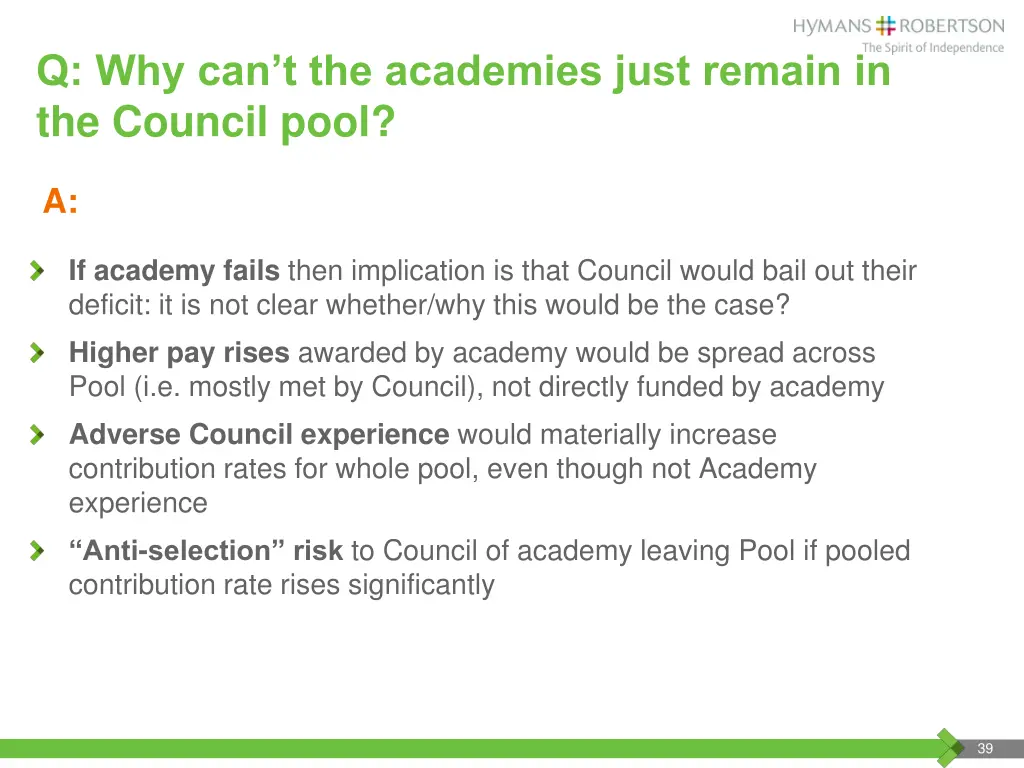 q why can t the academies just remain