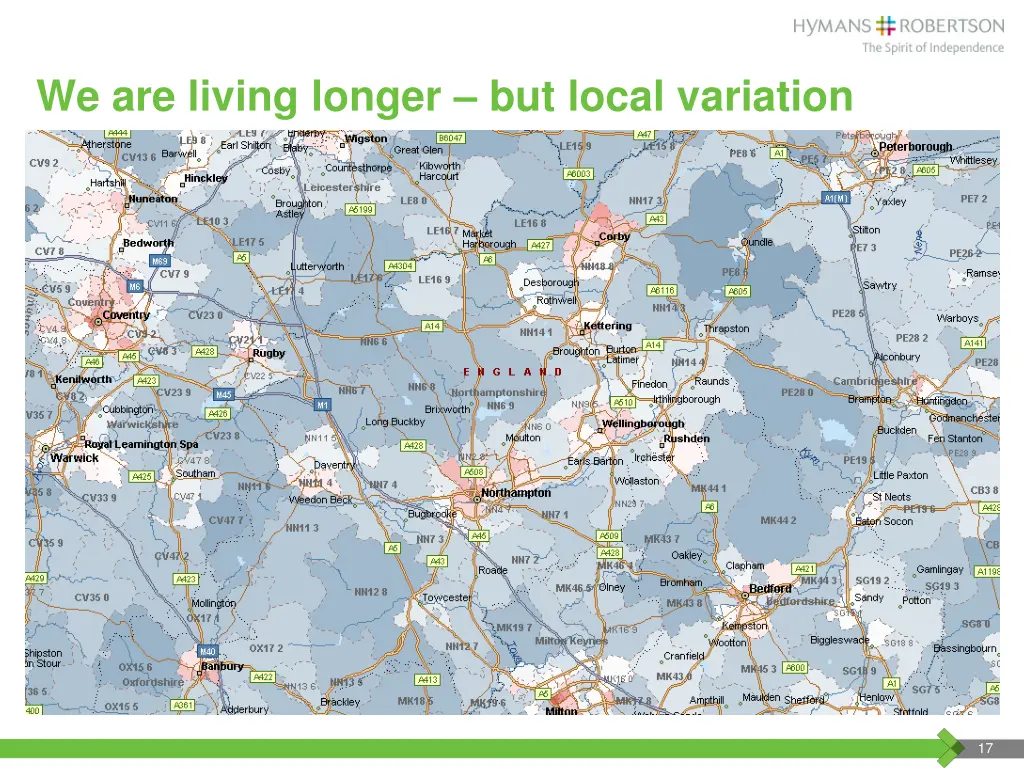 we are living longer but local variation