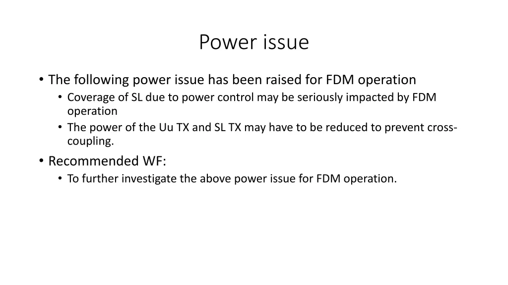 power issue