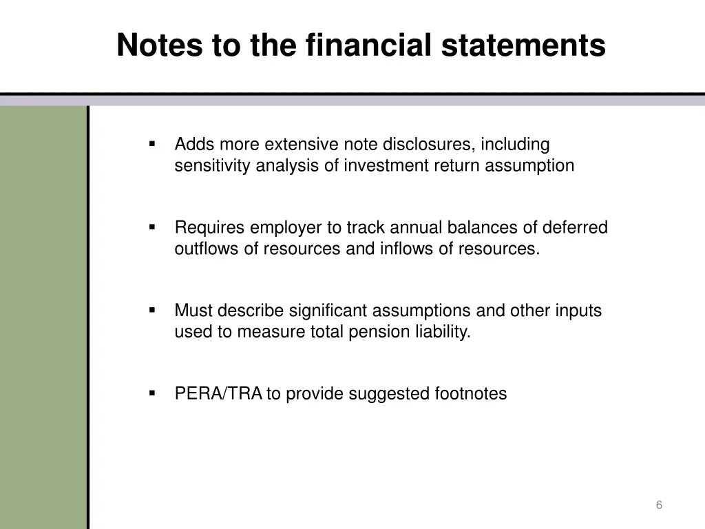 notes to the financial statements