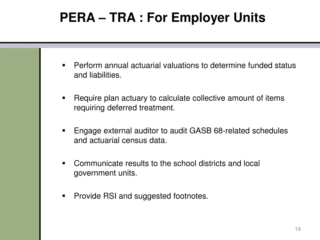 pera tra for employer units