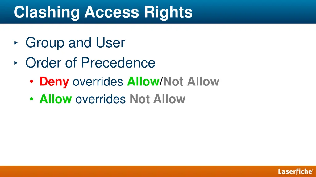 clashing access rights