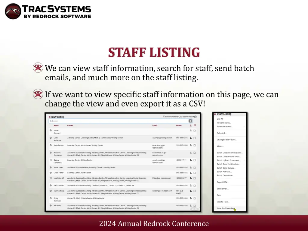 staff listing