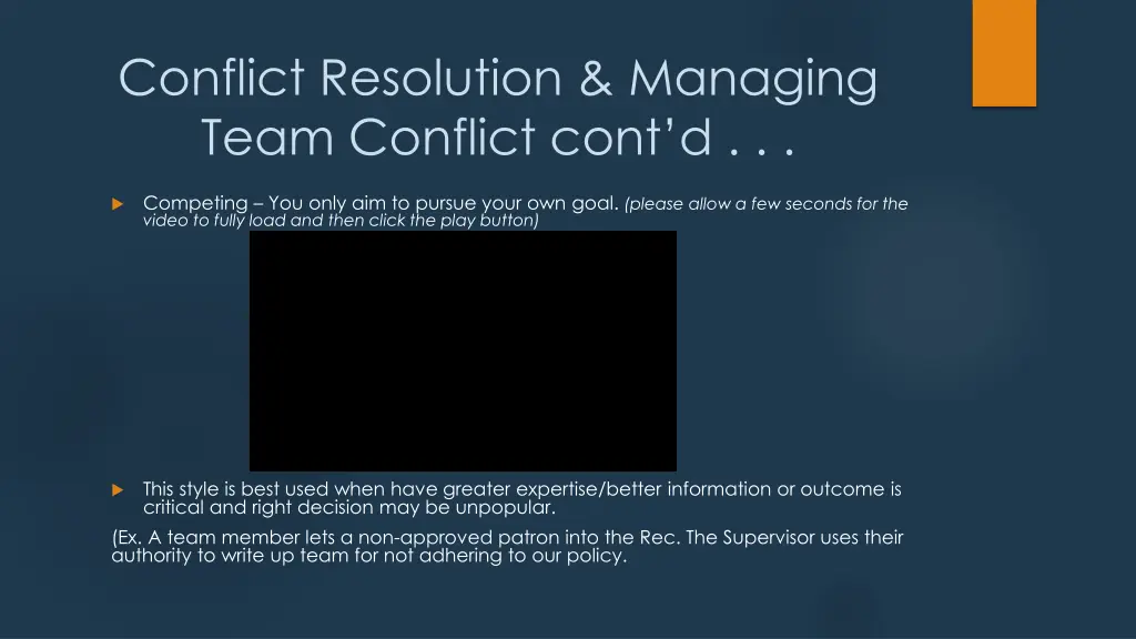 conflict resolution managing team conflict cont d 2