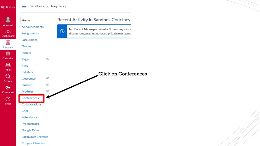 click on conferences