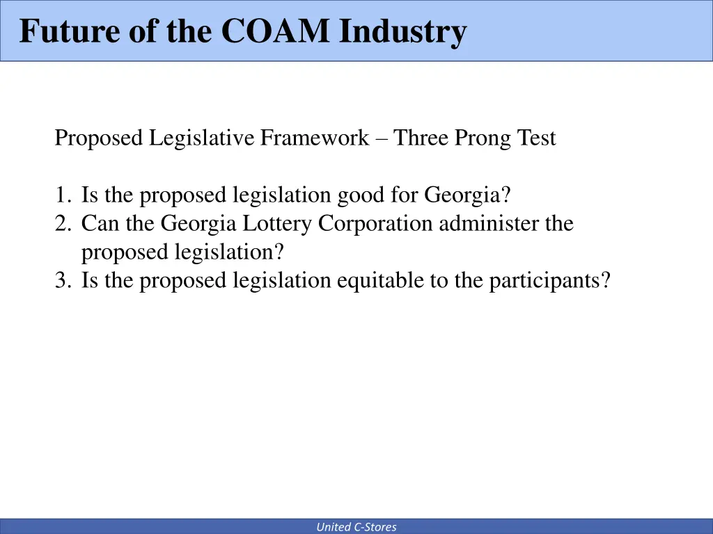 future of the coam industry 1