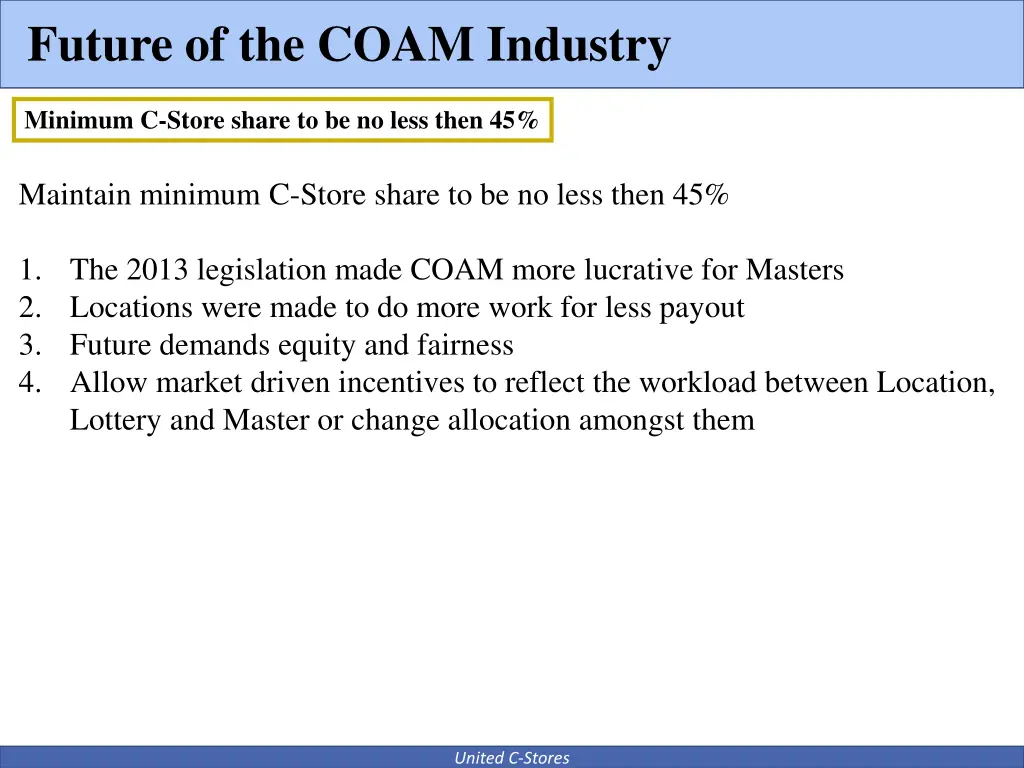 future of the coam industry 10