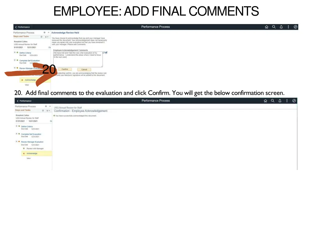 employee add final comments