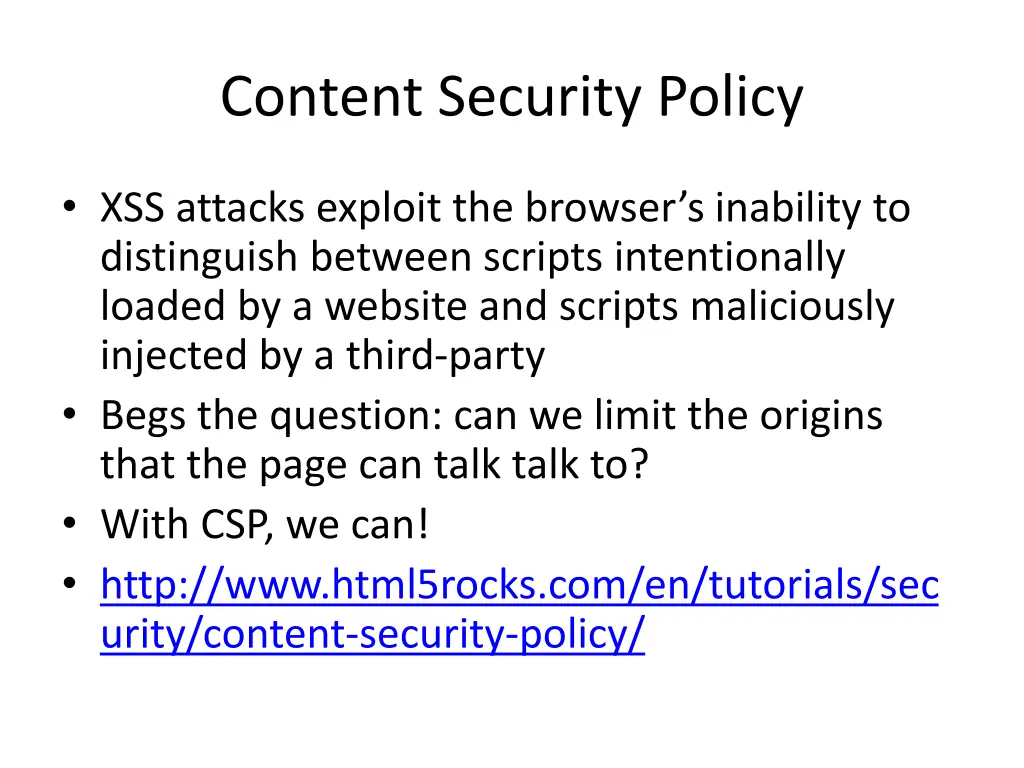 content security policy