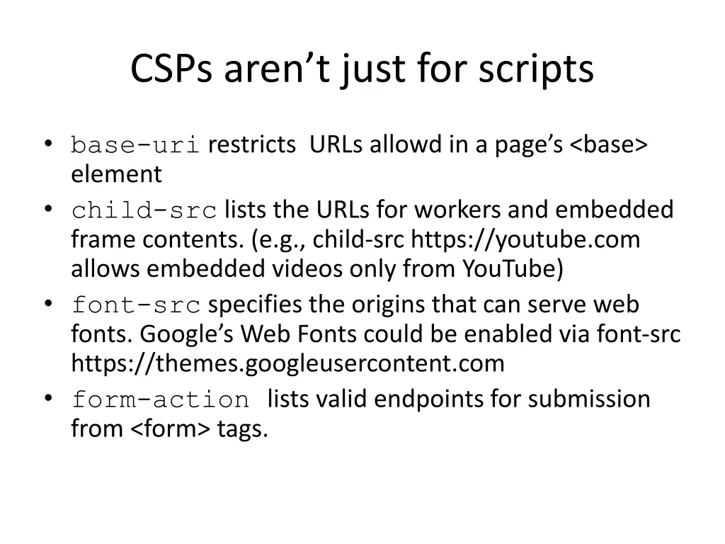 csps aren t just for scripts