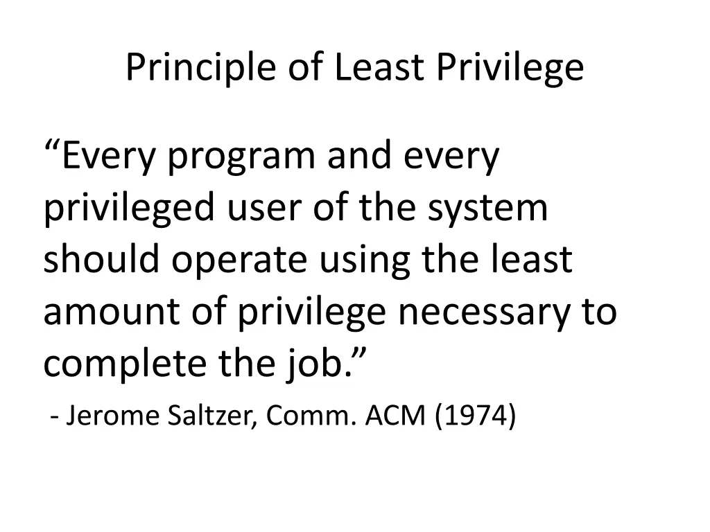 principle of least privilege