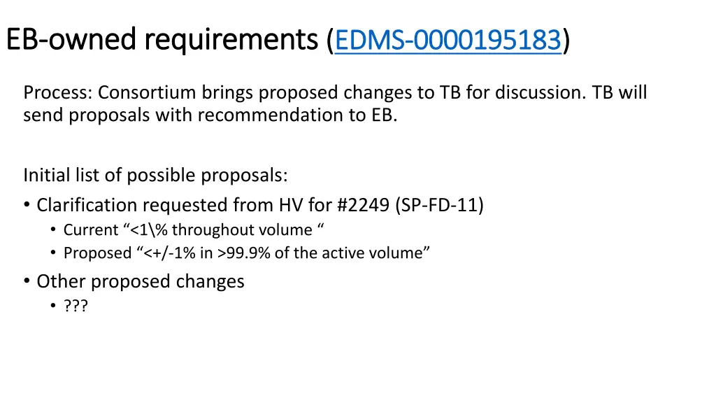 eb eb owned requirements owned requirements edms