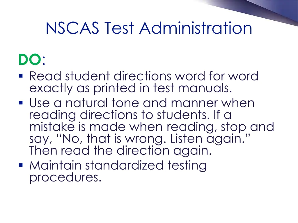 nscas test administration 1