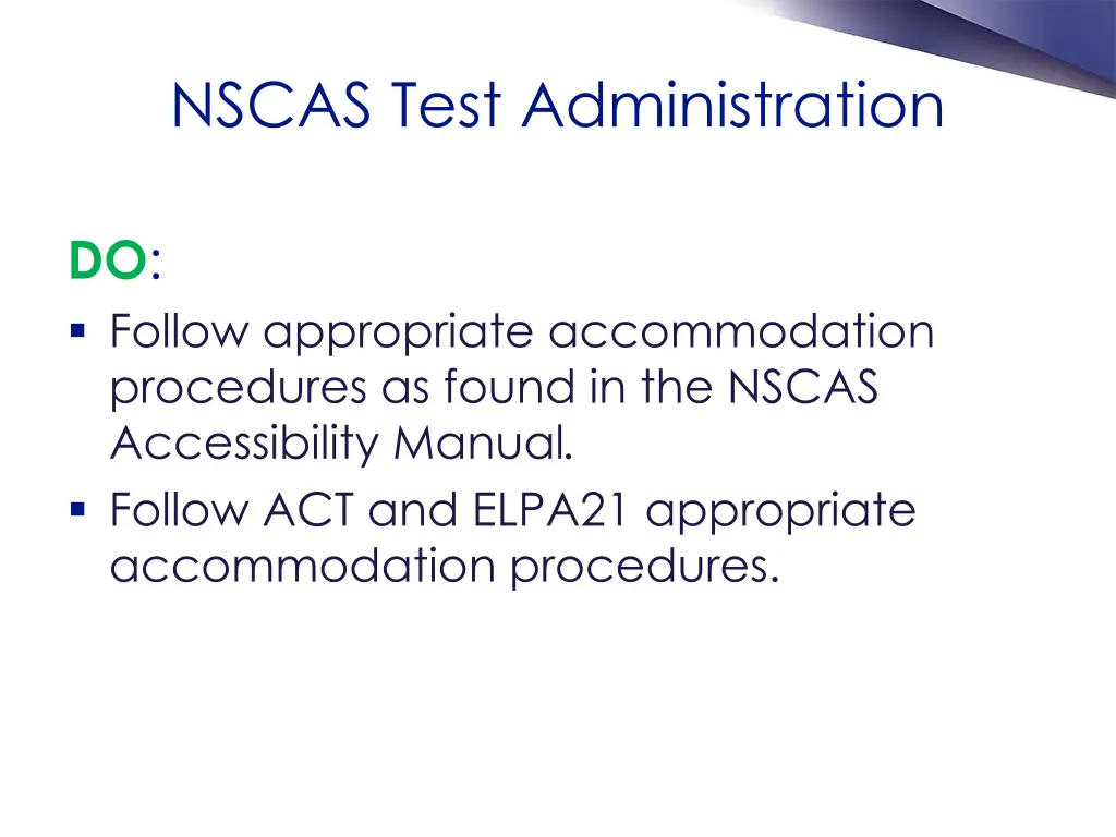 nscas test administration 3