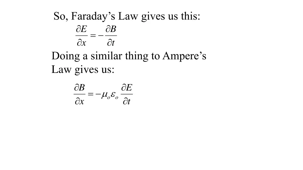 so faraday s law gives us this