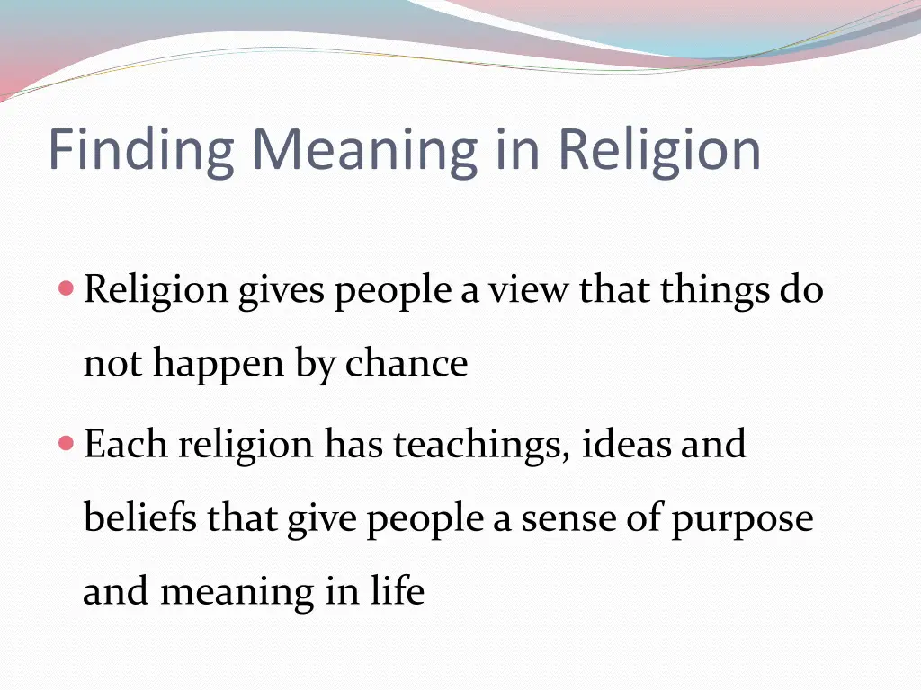 finding meaning in religion