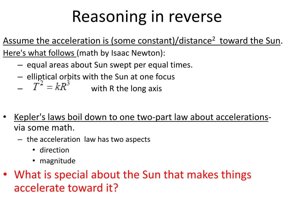 reasoning in reverse