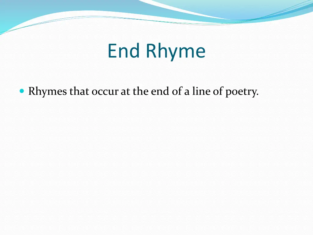 end rhyme