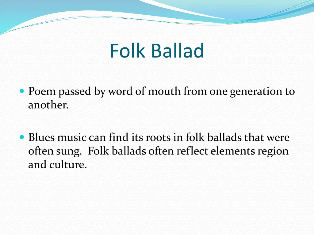 folk ballad