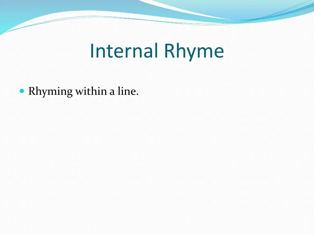 internal rhyme