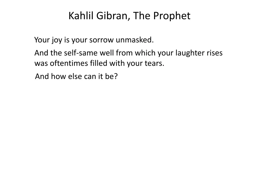 kahlil gibran the prophet