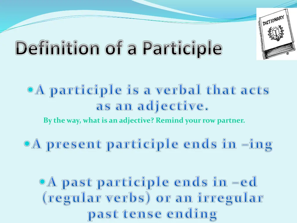 definition of a participle