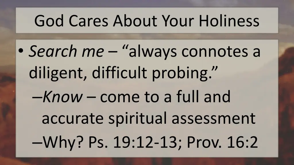 god cares about your holiness 5