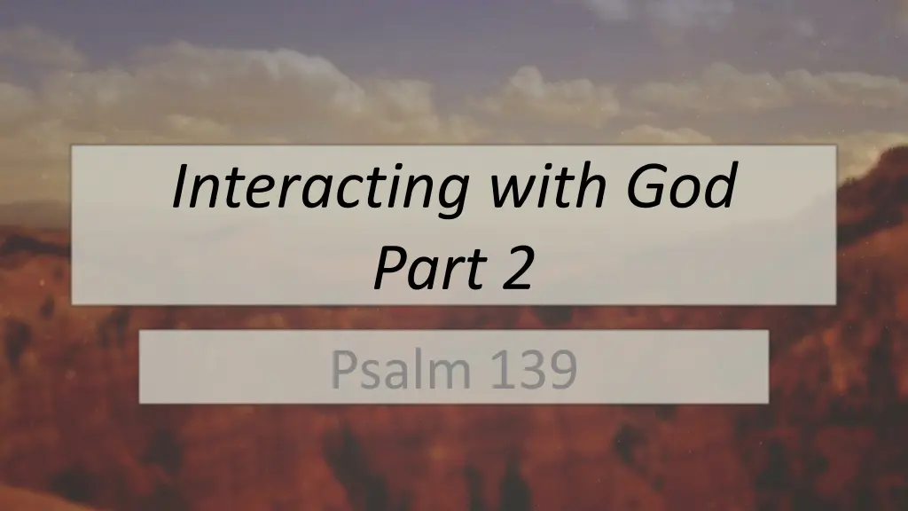 interacting with god part 2