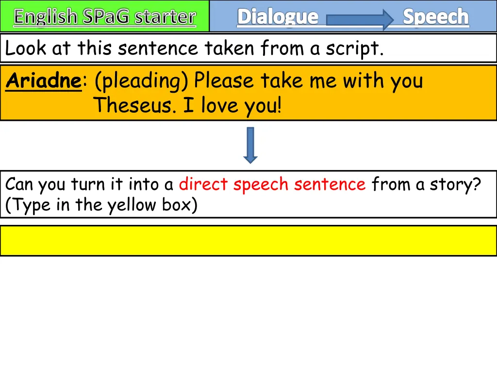 english spag starter look at this sentence taken 1