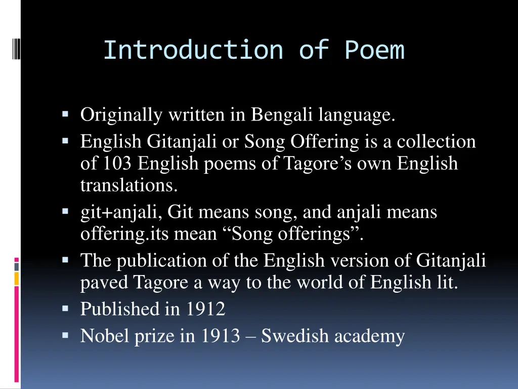 introduction of poem