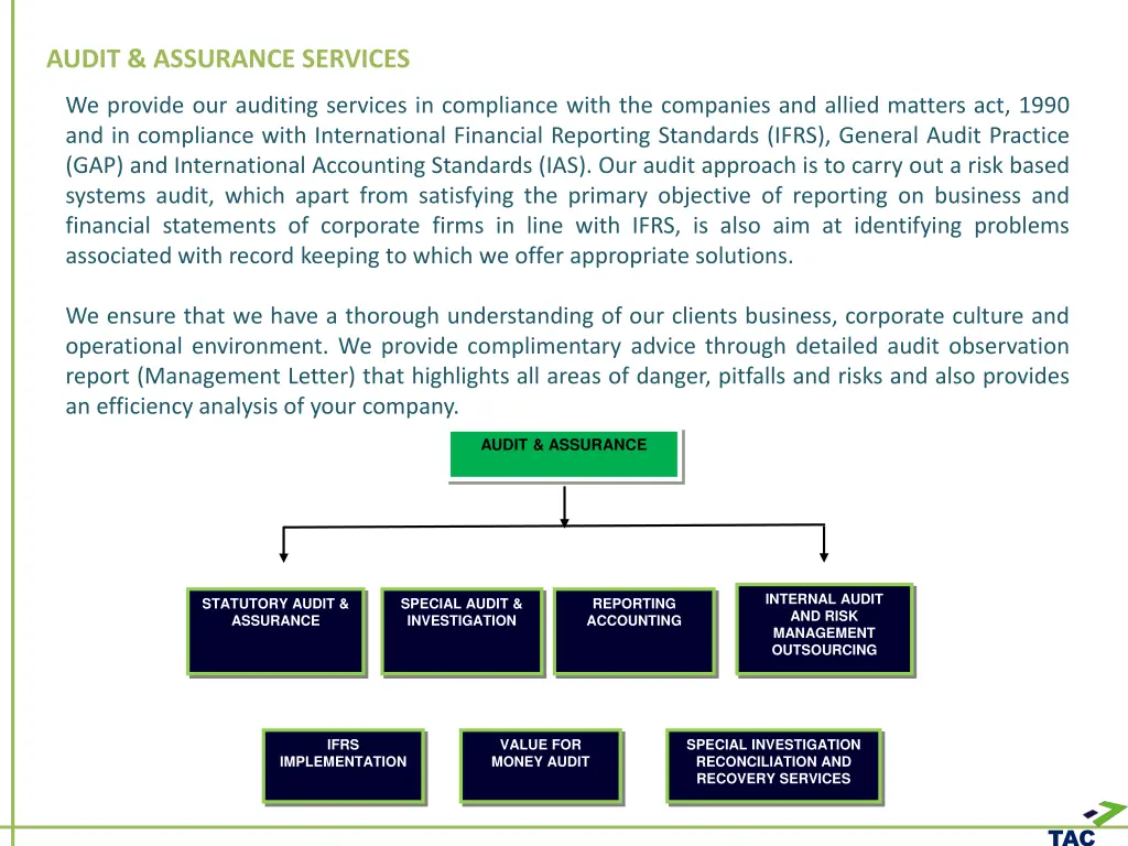 audit assurance services