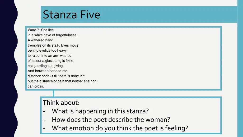 stanza five