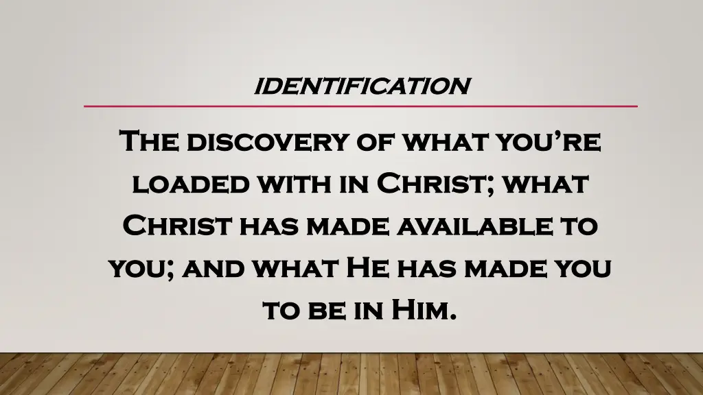 identification identification