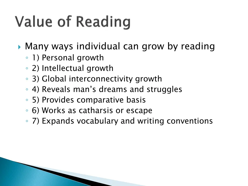 many ways individual can grow by reading